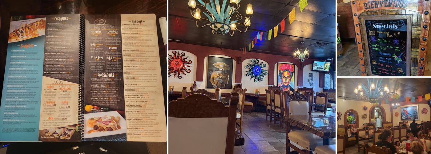 AZUL TEQUILA KY Menu