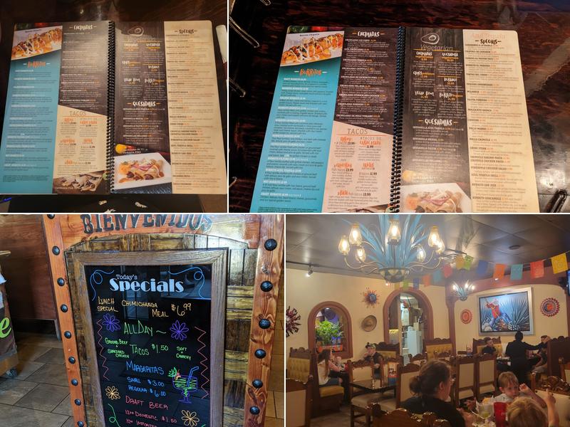 AZUL TEQUILA KY Menu