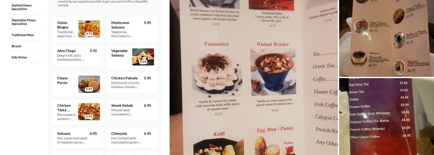 Nepal Restaurant Menu