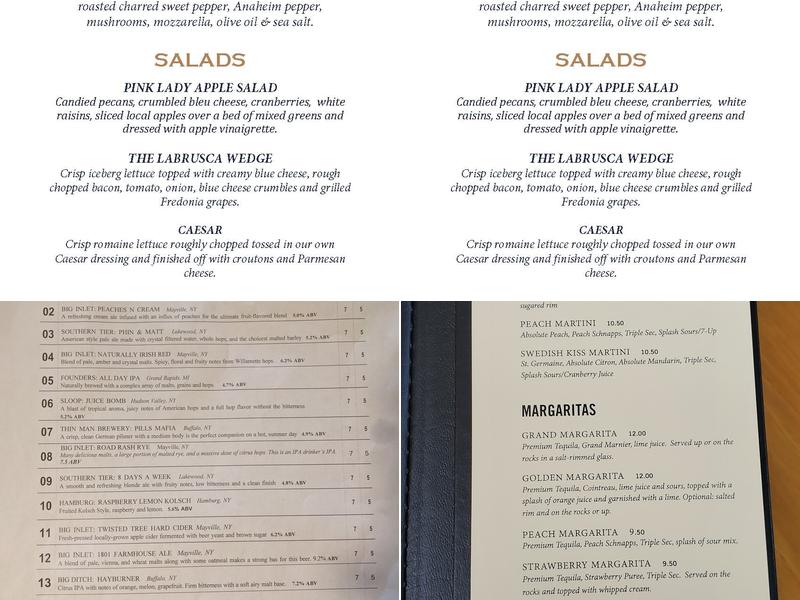 Webb's Captain's Table Restaurant Menu