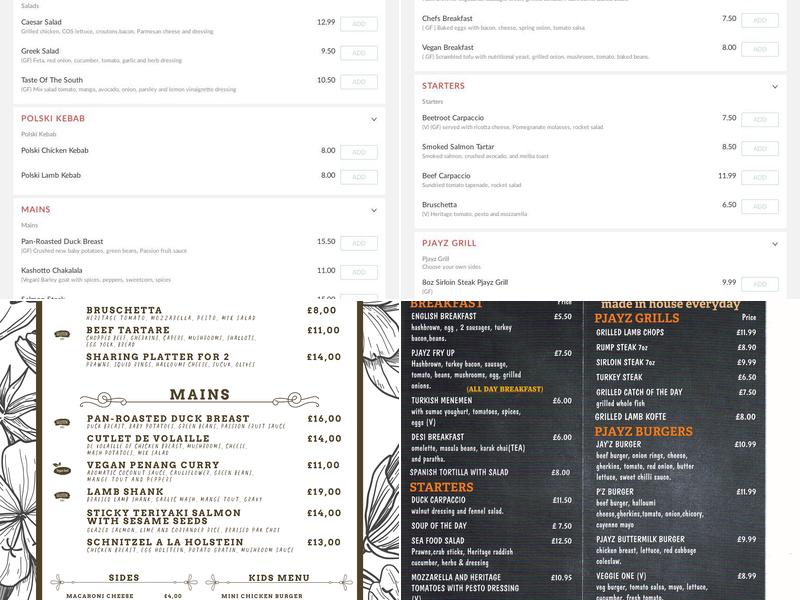PJAYZ KITCHEN Menu