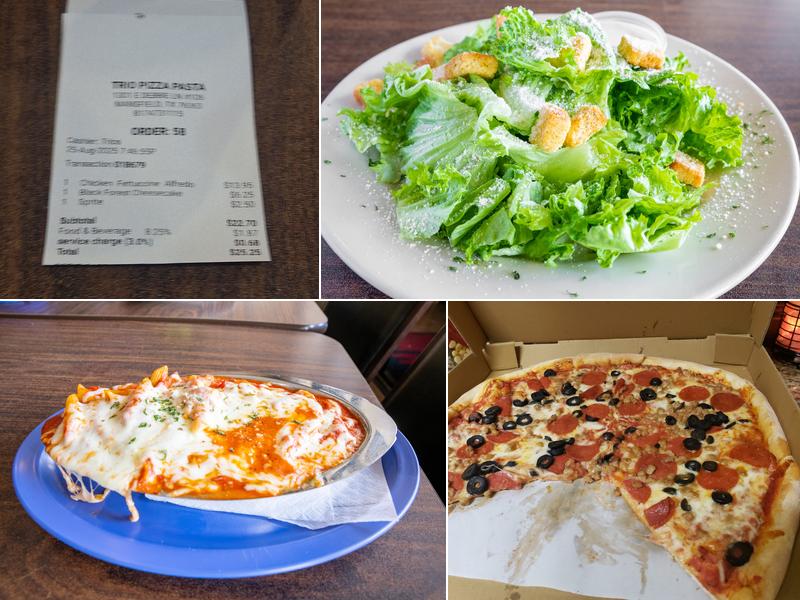 TRIO PIZZA PASTA Menu