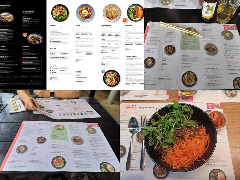 wagamama rushden lakes Menu