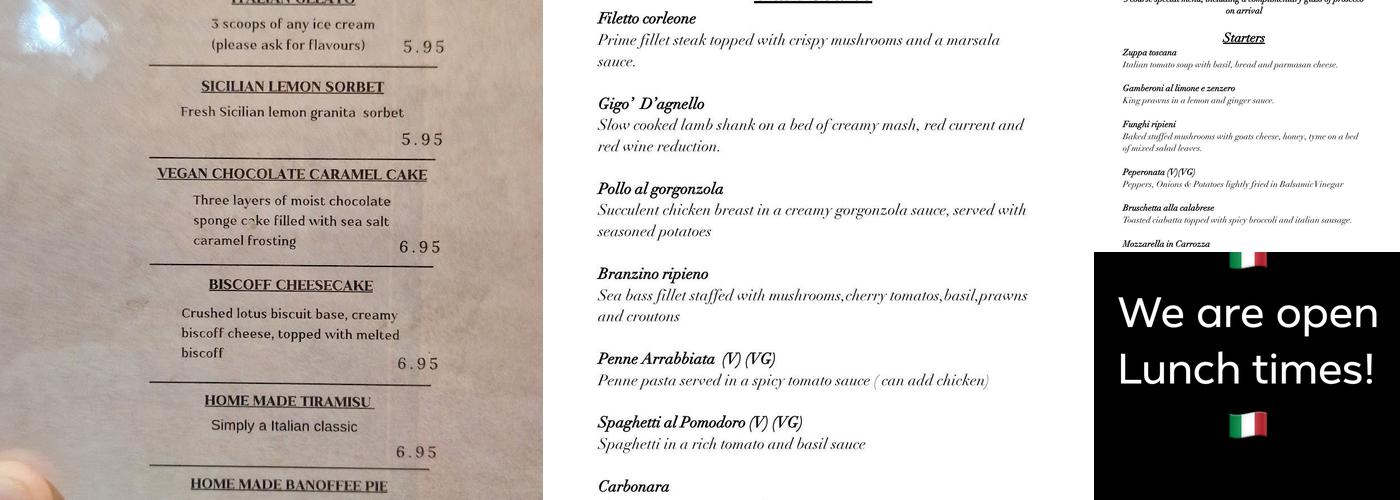 Salvatore's Ristorante Italiano Menu