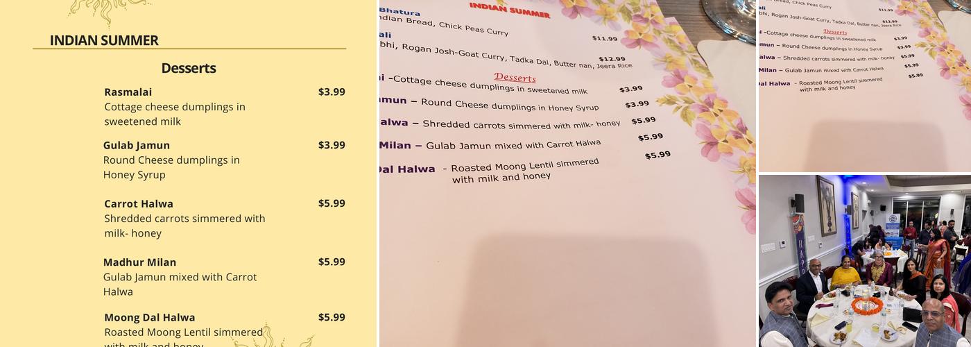 Madras Pavilion Menu