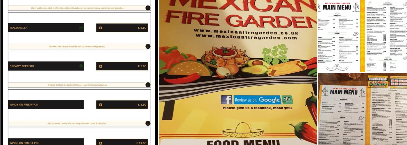 Mexican Fire Garden Menu