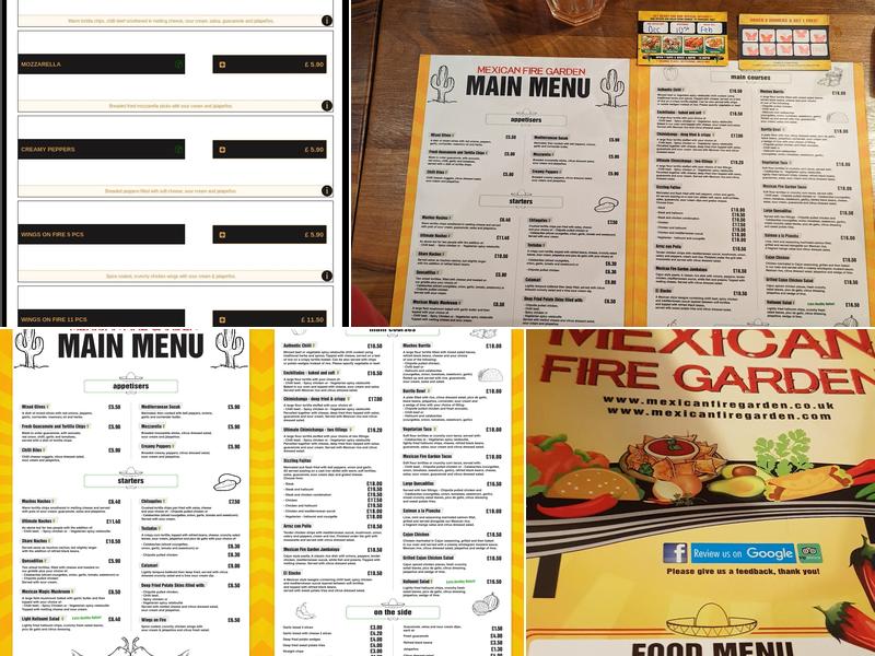 Mexican Fire Garden Menu