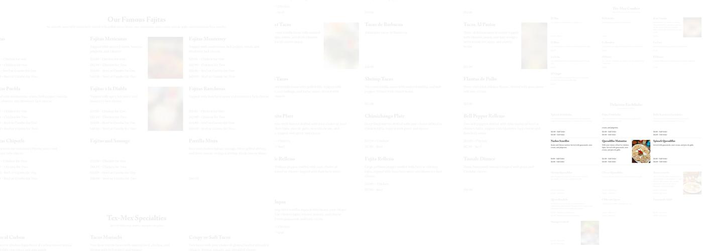Las Mañanitas Mexican Restaurant Menu