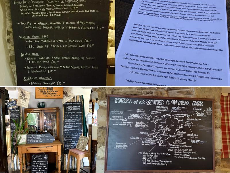 The Kings Arms Menu
