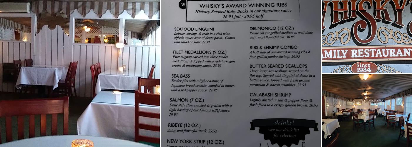 Whisky's Menu