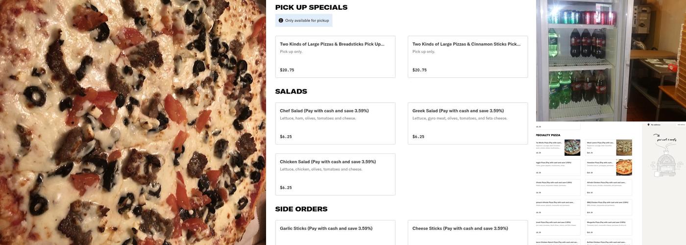 Great American Pizza Menu
