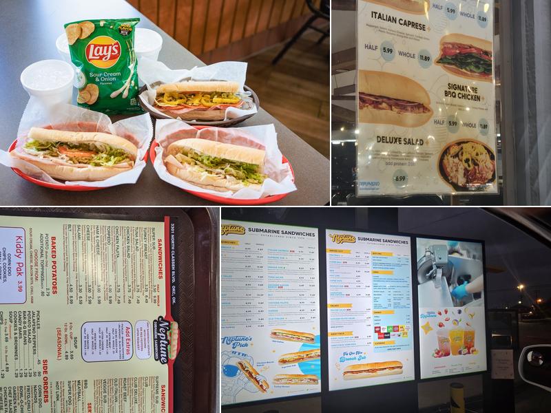 Neptune Submarine Sandwiches Menu