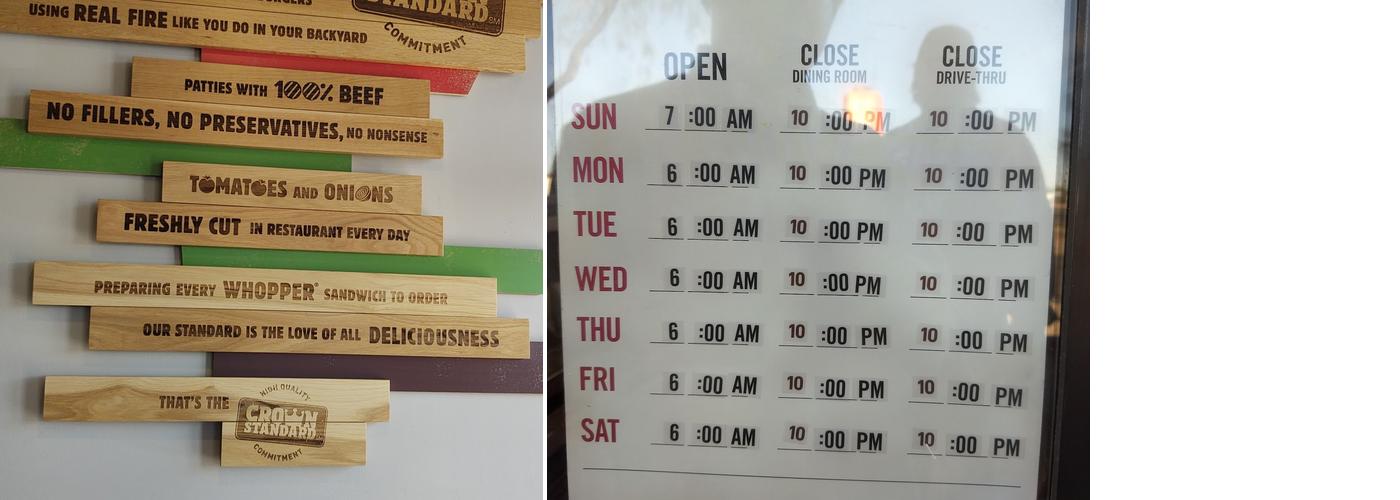 Burger King Menu
