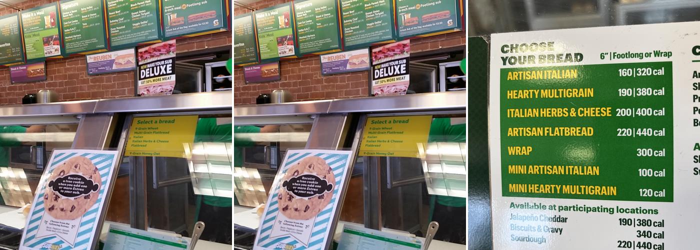 Subway Menu