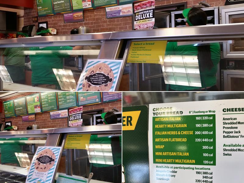 Subway Menu