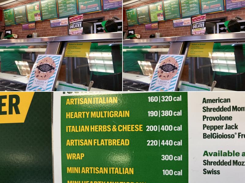 Subway Menu