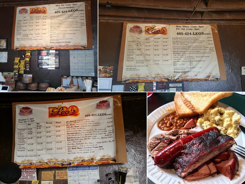 Leo's BBQ Menu