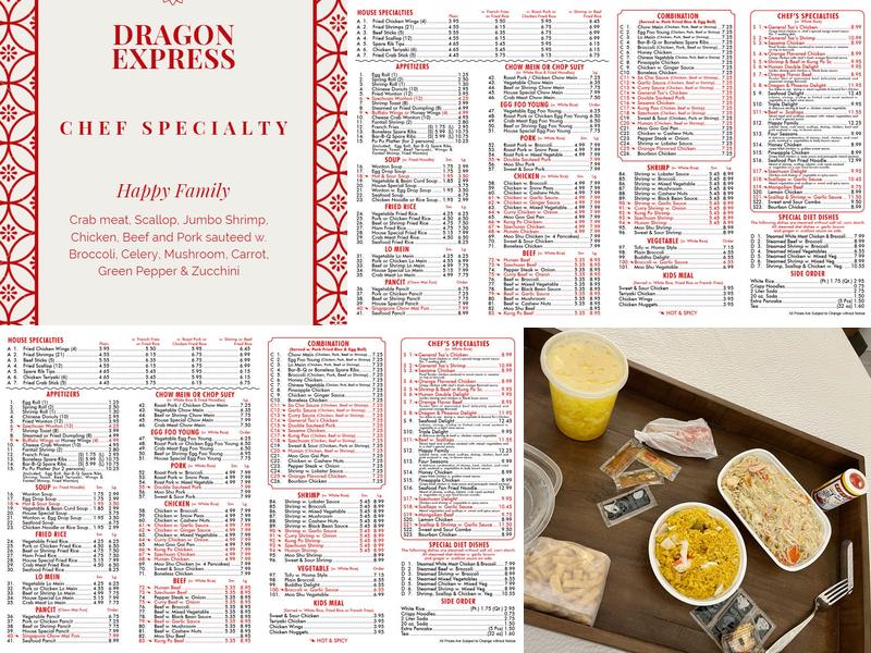 Dragon Express Chinese Restaurant Menu
