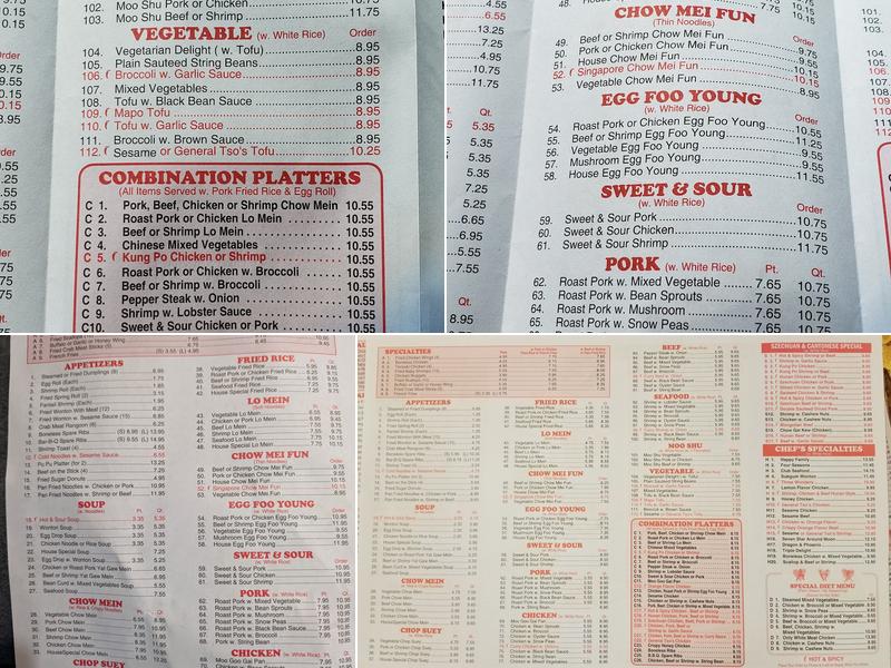 Great Wall Menu
