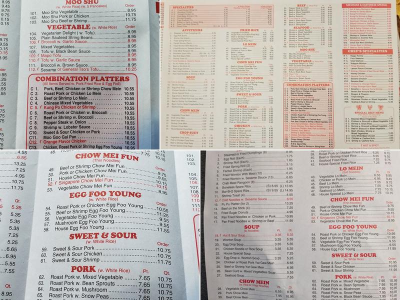 Great Wall Menu