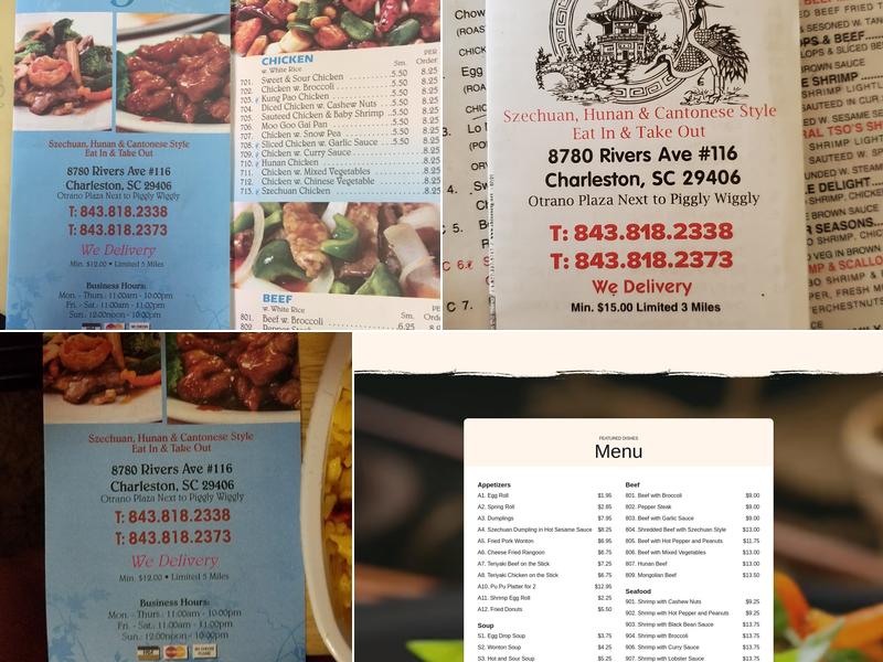 China Garden Restaurant Menu