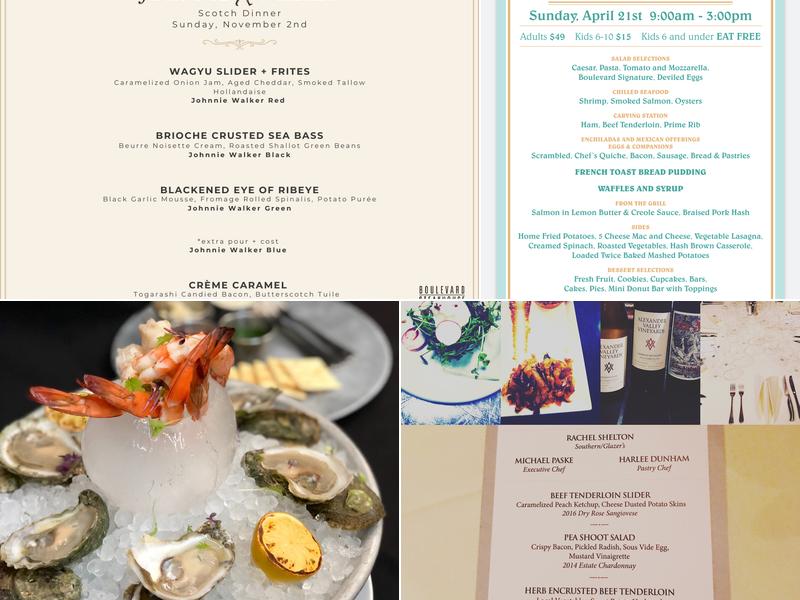 Boulevard Steakhouse Menu