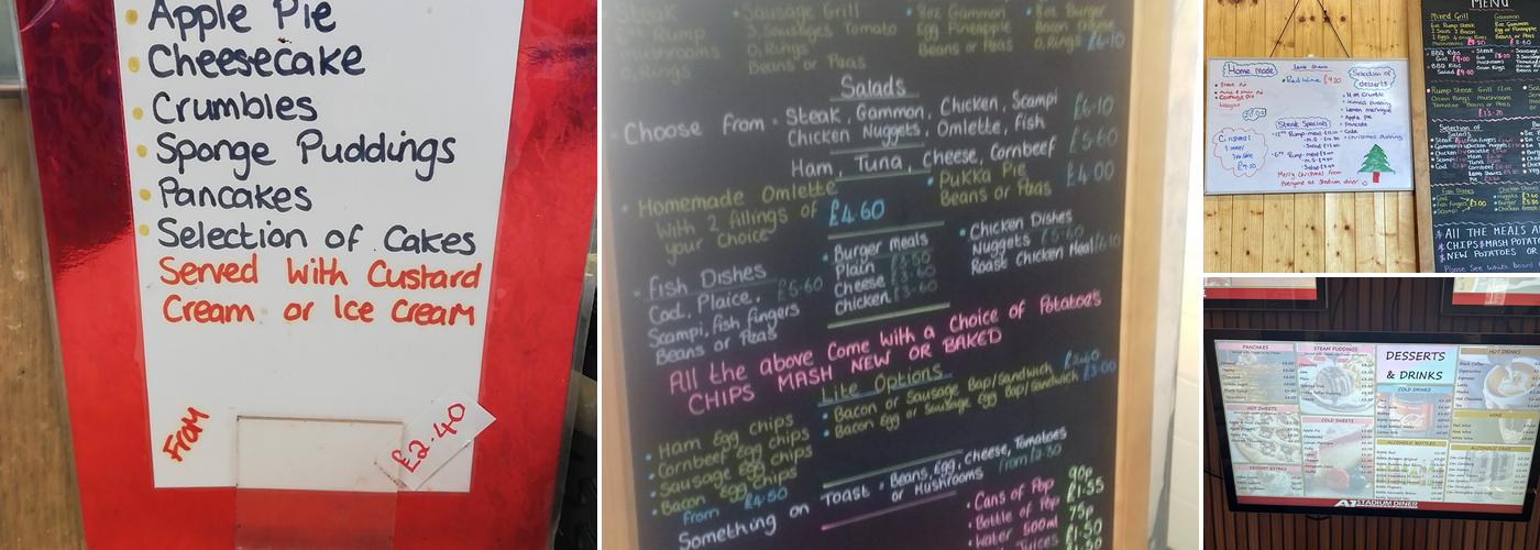 A1 Stadium Diner Menu