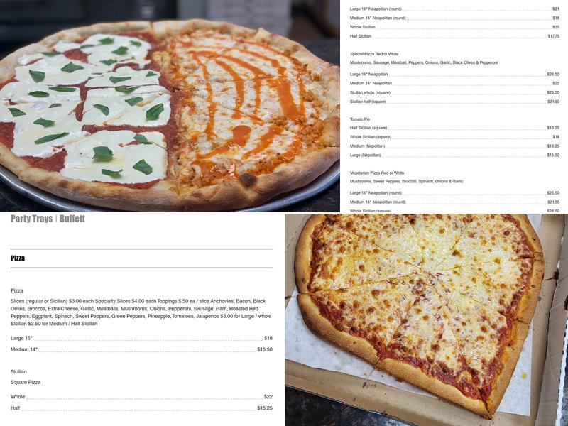 Via Veneto Pizza Menu