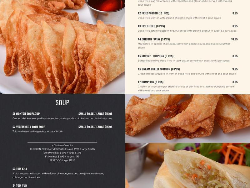Thai Cafe Menu