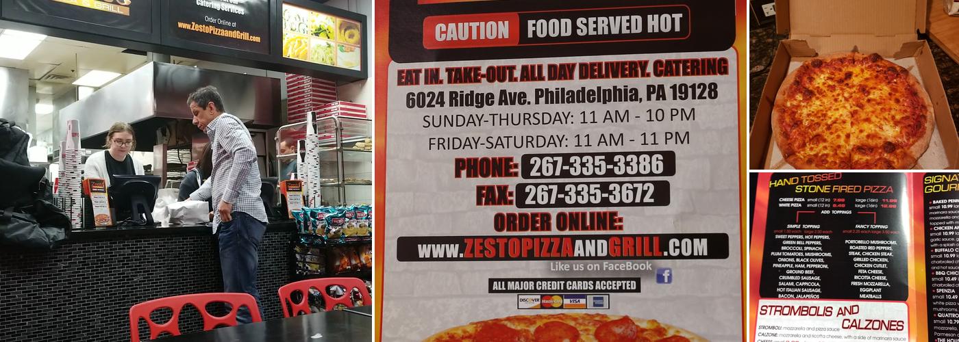 Zesto Pizza & Grill Menu