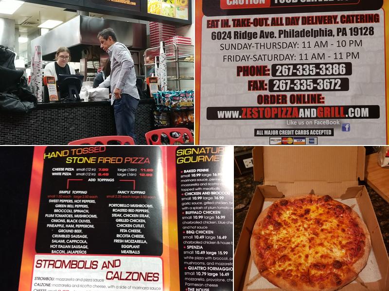 Zesto Pizza & Grill Menu