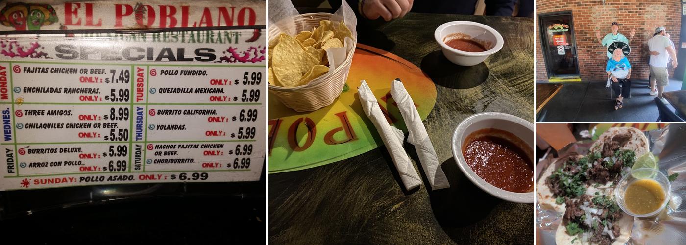 El Poblano Mexican Restaurant Menu