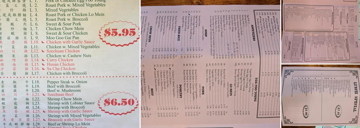 China Menu
