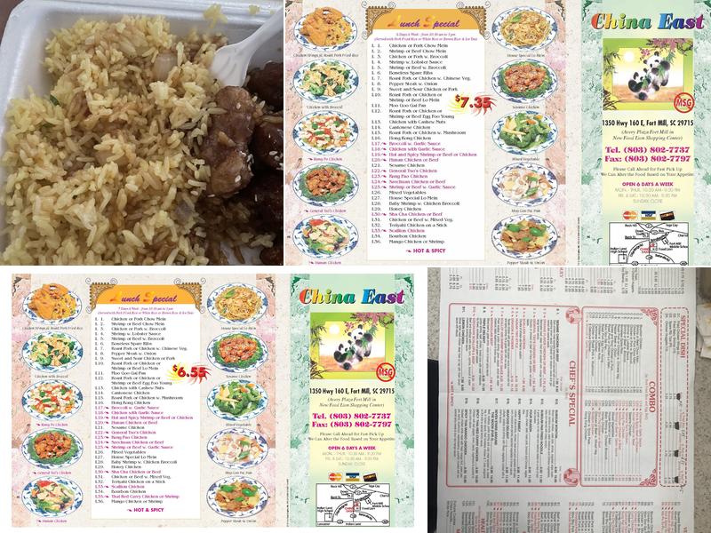 China East Menu