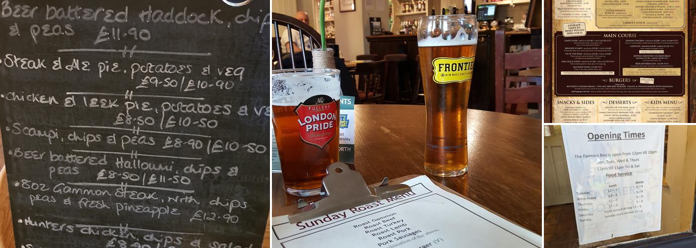 The Farmer's Boy Menu