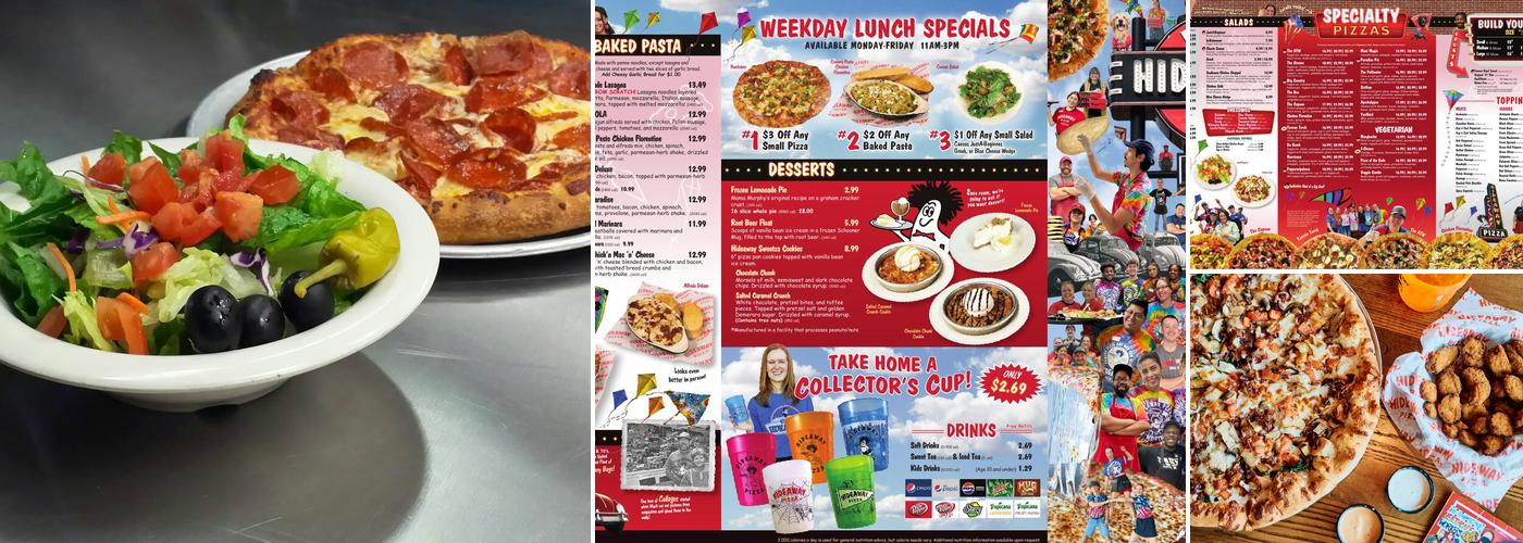 Hideaway Pizza Menu