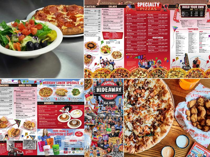 Hideaway Pizza Menu