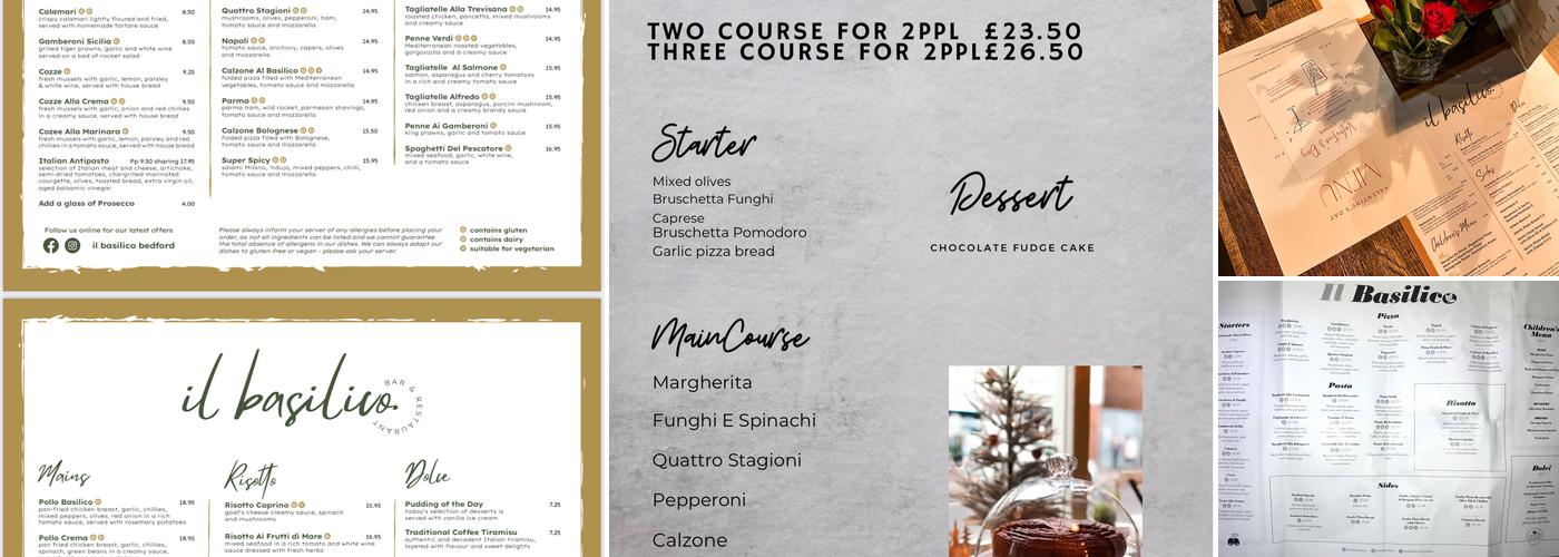 Il Basilico Menu
