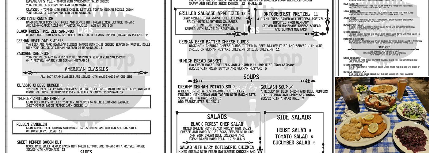 Das Boot Camp Menu