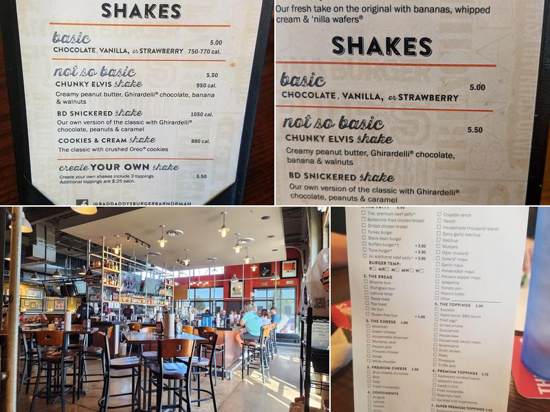 Bad Daddys Burger Bar Menu