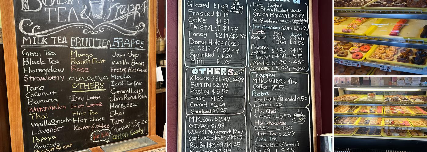 Daylight Donuts Menu