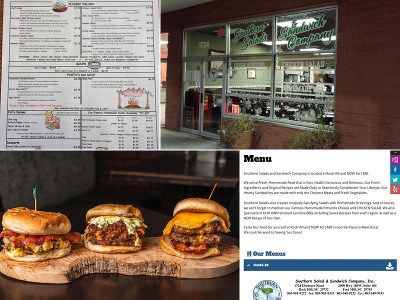 Southern Salads and Sandwich Company Menu