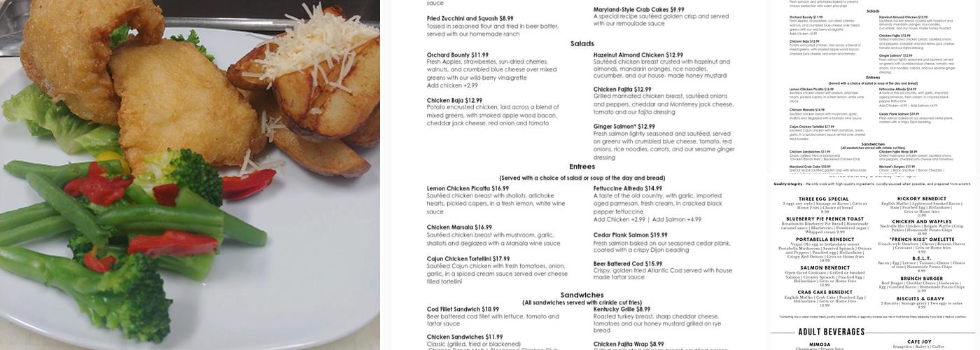 Michael's Rock Hill Grille Menu