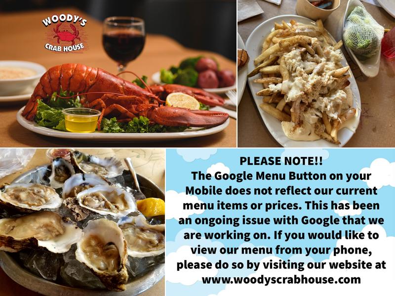 Woody's Crab House Menu