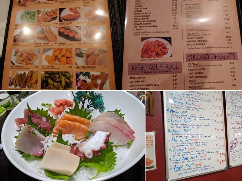 Volcano Sushi Bar & Hibachi Menu