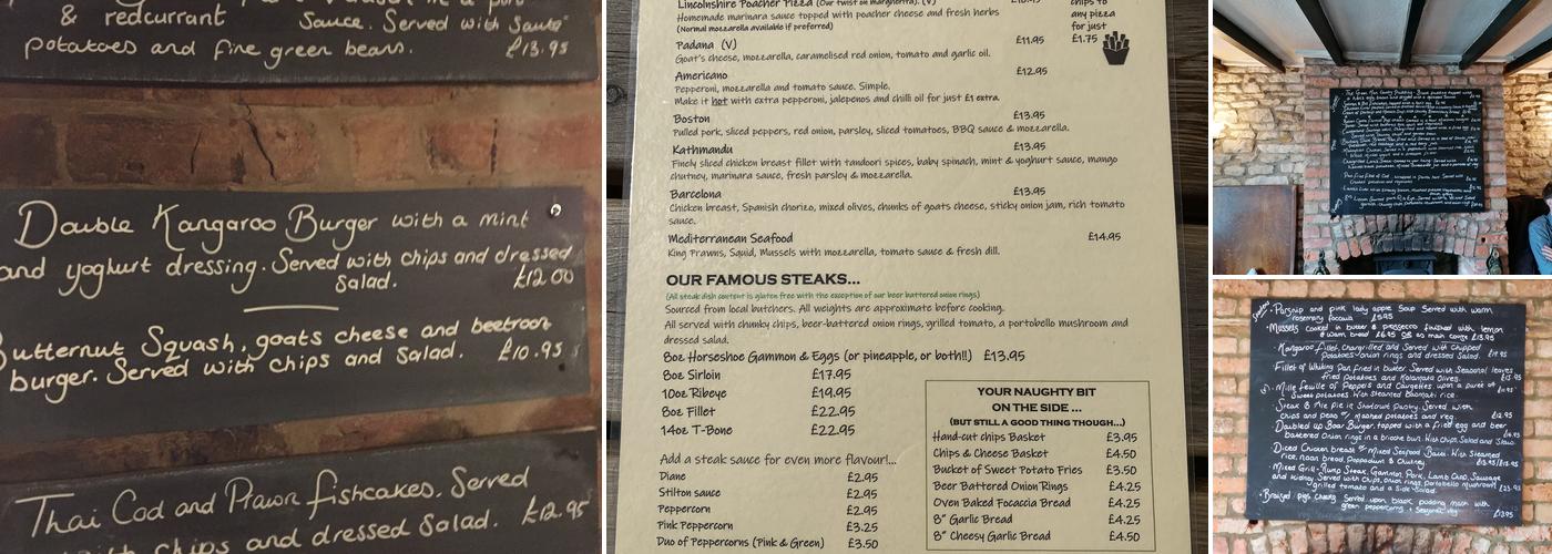 The Green Man Menu