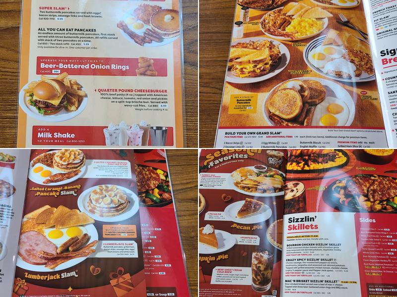 Denny's Restaurant Menu