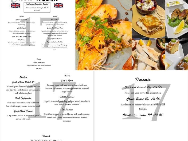 Casa 17 Menu