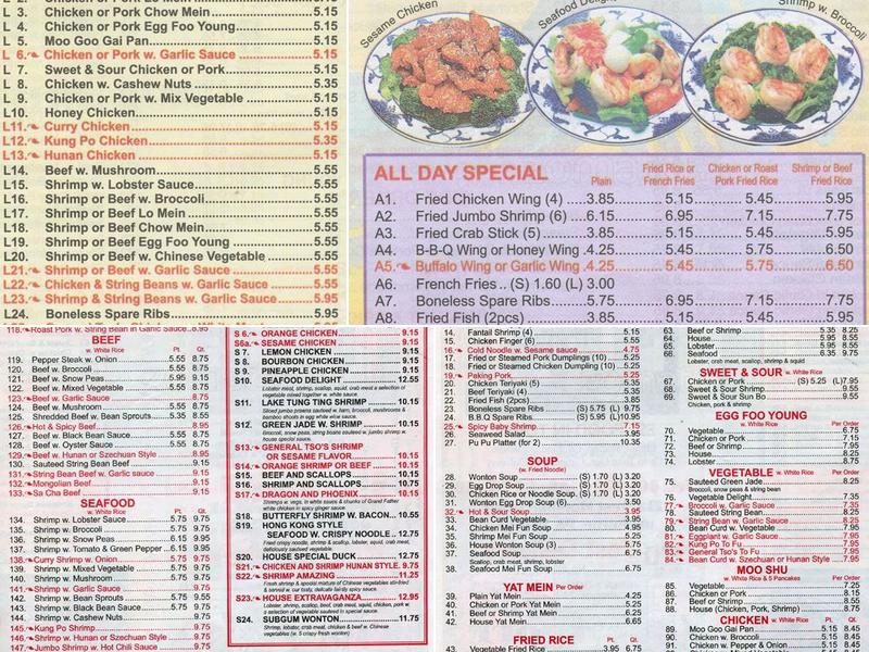 Hong Kong Kitchen Menu