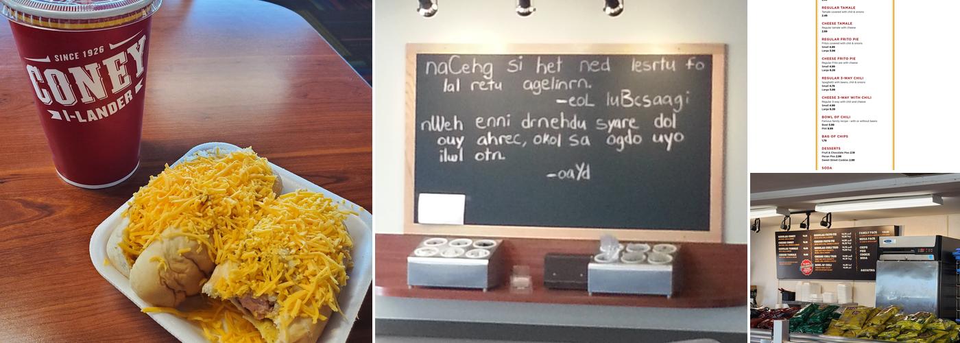 Coney I-Lander Menu